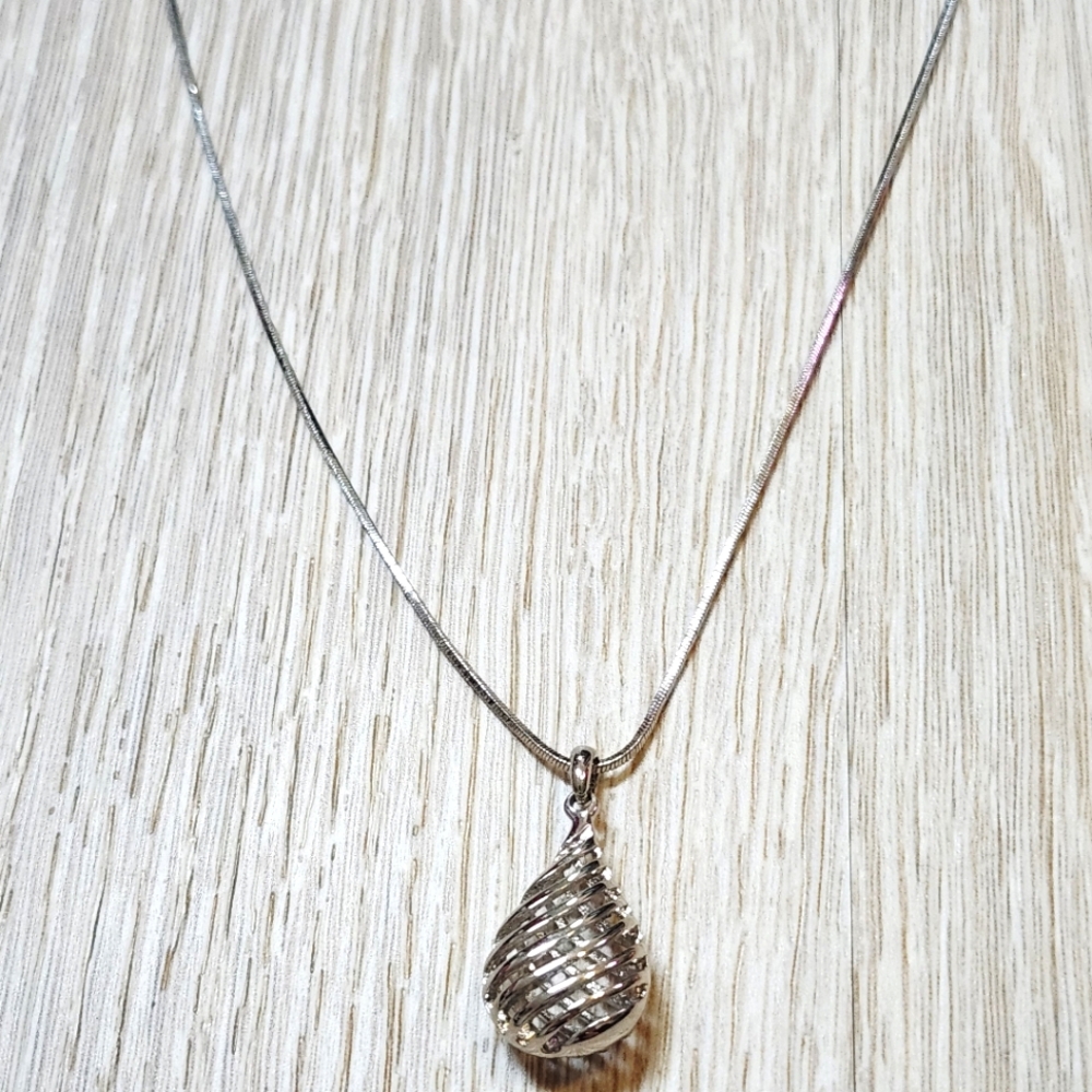 Annaleece By Devries Open Teardrop  Necklace